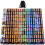 AUSTOR 100 Pcs Set de Dés à 6 Faces 10 Couleurs Bicolores avec Pips Dorés 1