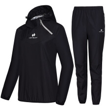 HOTSUIT Saunaanzug f   r Damen, Gewichtsverlust, Boxen, Fitnessstudio, Schwitzanz   ge, Trainingsjacke, Schwarz, 3XL
