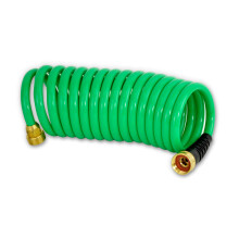 HoseCoil 3/8 tommer ID Selvrullende Have RV Marine udend?rs vandslange (15' Gr?n)