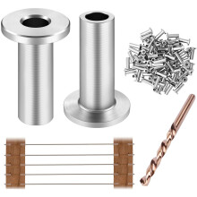 CKE 80 Pack T316 Tuleje ochronne ze stali nierdzewnej do poreczy kablowych 1/8"" Balustrada DIY T316 klasy morskiej Dostarczane z bezplatnym wiert