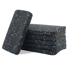 Treadmill Mat Pads, Träningsmatta i gummi för att skydda golv 4.7" x 3.2" x 0.55" (6 PCS) Svart