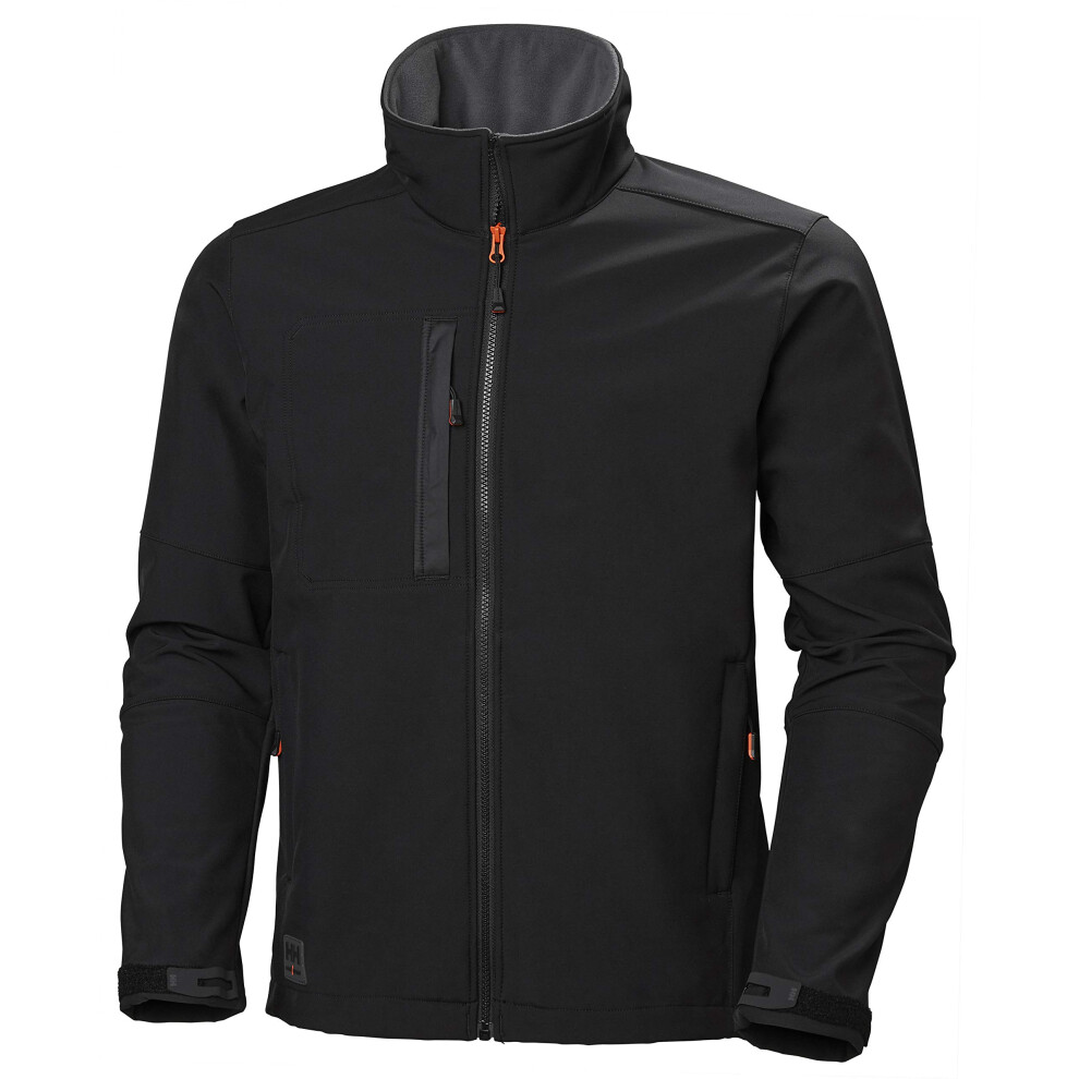 Helly-Hansen Kensington Softshell Jackets for Men with Durable Water Resistance  High Warm Collar  and Lined Zip Pockets  Black - X-Large