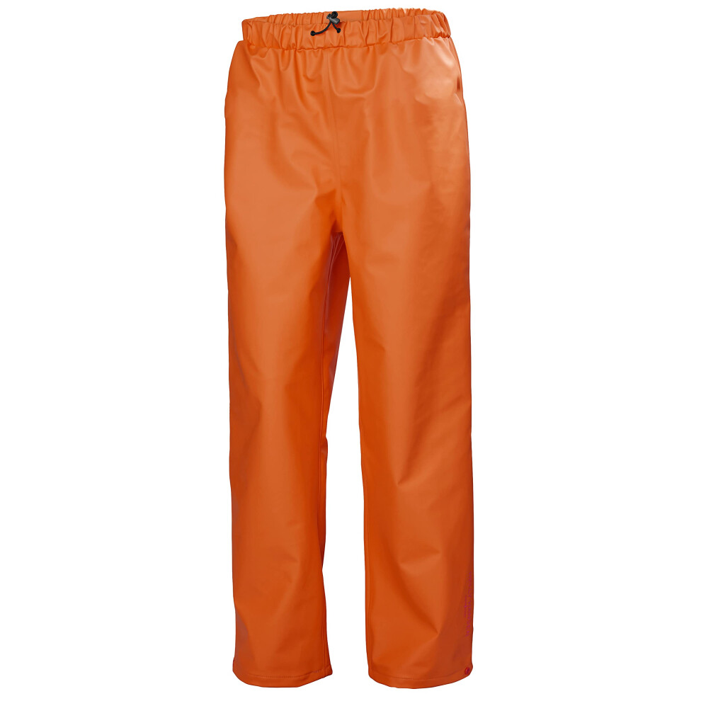 Helly-Hansen Workwear Gale Waterproof Men's Rain Pants with Adjustable  Elastic Waist and Bottom Leg with Snap Buttons  Dark Orange - Medium