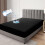 (Black, Double ) Waterproof Fitted Sheet Extra Deep Skirt 30cm 1