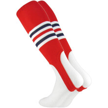TCK Gestreepte Stirrup Patron I (Scarlet/Wit/Marine, Medium)