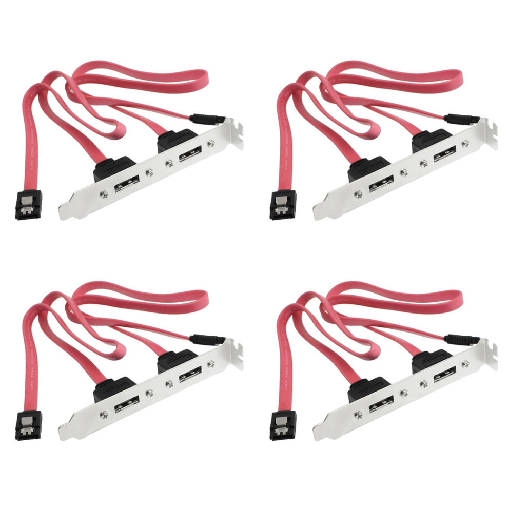 Dual Port Sata Serial Cable To Esata Bracket Adapter 4853542396300