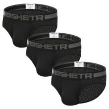 Calzoncillos para hombre, paquete de 3, de malla, tiro bajo, multicolor, suaves (malla negra, talla XL: 34-36, 86-91 cm)