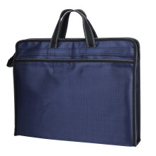 Ibluelover A4 Zipper Business Document Bag Waterproof File Folder Bag Briefcase Portable Portfolio Carrying Case Handbag Unisex Adults File Storage Or