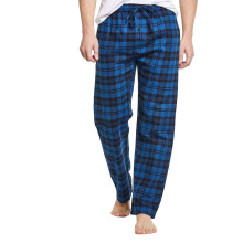 Cyz Herren 100 Baumwolle Superweiche Flanellplaid Pyjama Hosen Blau Plaid Herren Gre: klein