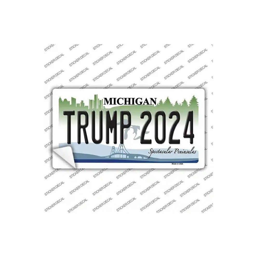 Smart Blonde Lp-12237S-L Trump 2024 Michigan Novelty Sticker Decal - Large 731997923644