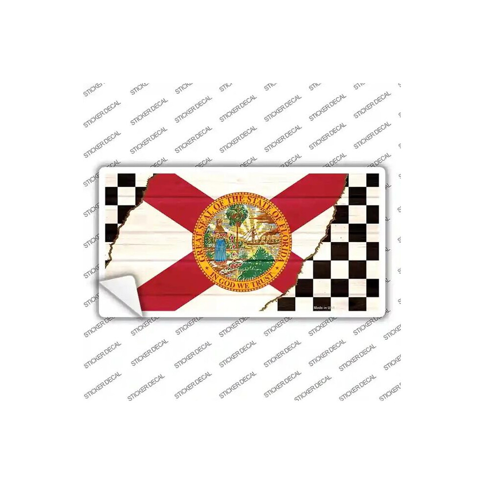 Smart Blonde Lp-13694S-L Florida Racing Flag Novelty Sticker Decal - Large 731997924313