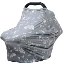 Carseat Canopy Breastfeeding Cover - Multi Use Infant Stroller Cover Car Seat Covers for Babies Baby Shower Gifts for Boys and Girls Creativity