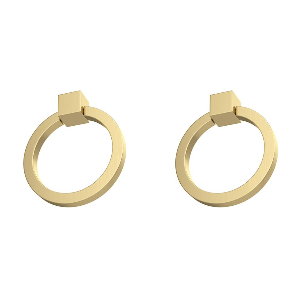 RZDEAL 2Pcs 20 x 1-79 Solid Brass Pulls for Dresser Drawer Ring Pulls Furniture Hardware Brushed gold Wardrobe Door Handles-image-OPC-PFSK9S8-NEW