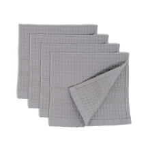 GILDEN TREE Waffelhandtuch, schnelltrocknend, d nn, Peeling, 4er-Pack Waschlappen f r Gesicht und K rper, klassischer Stil (Zinn)