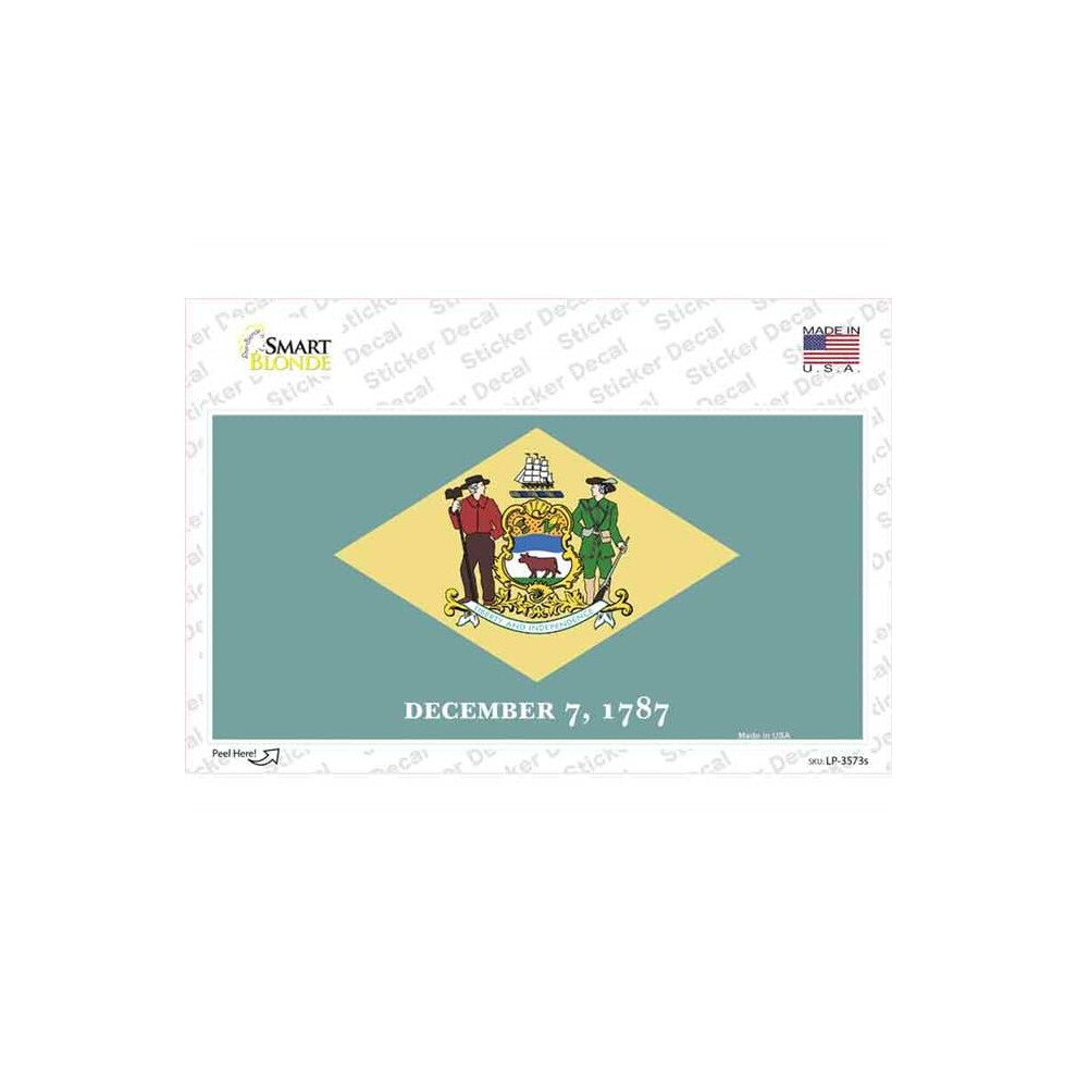 Smart Blonde Lp-3573S-M Delaware State Flag Novelty Sticker Decal - Medium 731997925150