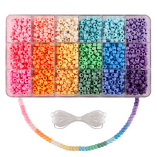 MAKERSLAND 2600+pcs Pony Beads Kit 18 Colors Rainbow Kandi Beads Set Jewelry Making Kit Multicolor Matte Plastic Beads Bulk Hair Beads for Braids fo