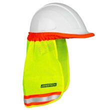 JORESTECH Sicherheits-Nackenabdeckung Reflektierend Hochsichtbar Gelb/Lime Sonnenschutznetz für Helme (1 Stück)