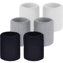 Wrist Bands Multipack - Sweat Bands & Wristbands for Working Out Tennis Football Gymnastics Sports Baseball Basketball & Exercise - Cotton Terry