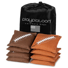 Play Platoon Weerbestendige Cornhole-zakken - Set van 8 Reguliere Corn Hole-zitzakken - Donkerbruin & Lichtbruin - Duurzame Corn Hole-zakken van eende