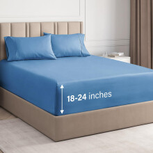 Extra Deep Pocket King Sheets - 4 Piece Breathable & Cooling Bed Sheets - Hotel Luxury Bed Sheet Set - Soft Wrinkle Free & Comfy - Easily Fits Extra