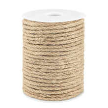 98 fot 6mm jute tjock garn Stark hampa rep naturlig tung garn fr hantverk kattskrapa efter buntning trdgrdsarbete applikationer