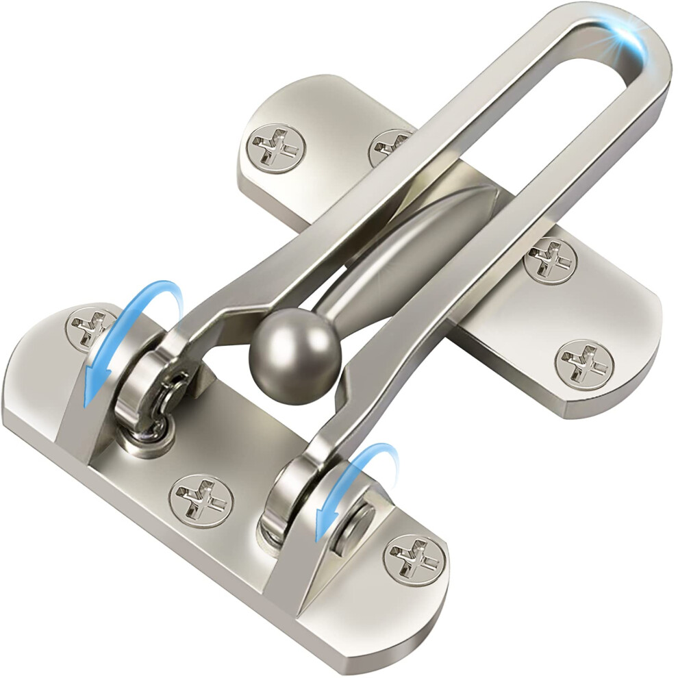 Door Lock Latch For Home Security - Swing Bar Door Guard For Front And Inside Door Safety Childproof Reinforcement Door Stopper For Kids Home Hotel A Cranach