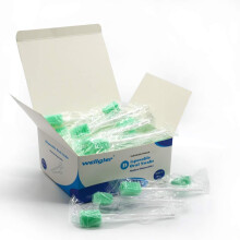 Wellgler's Disposable Oral Swabs Sterile Sponge Mouth Swabs Individually Wrapped 50pcs Sky Blue