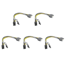 Kabel zasilający SATA 15-pinowy męski na PCI-E 8-pinowy (6+2) do karty graficznej (1 szt.)