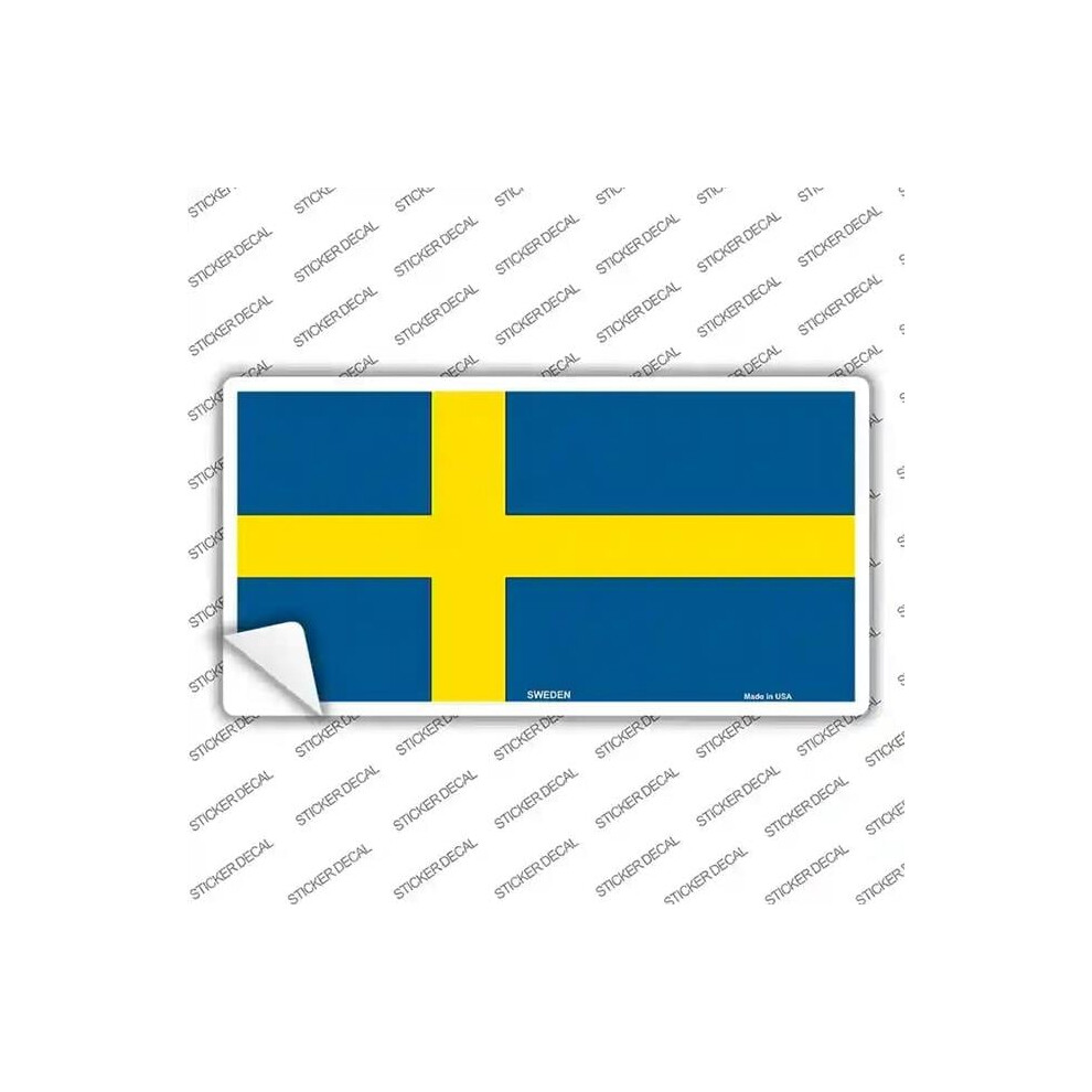 Smart Blonde Lp-486S-L Sweden Flag Novelty Sticker Decal - Large 731997927581