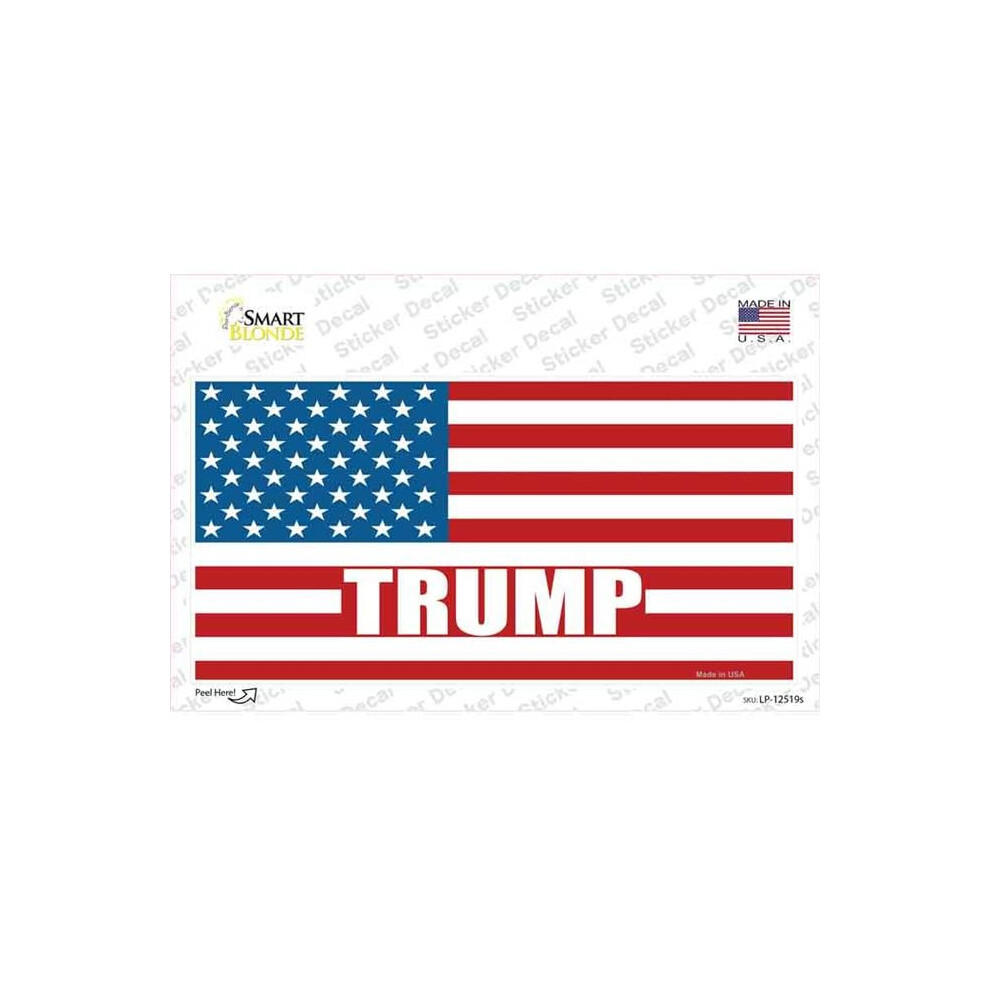 Smart Blonde Lp-12519S-M Trump American Flag Novelty Sticker Decal - Medium 731997927963