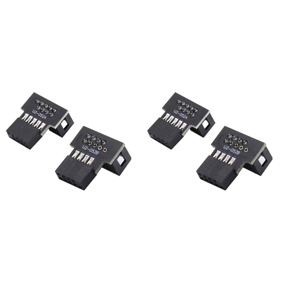 1Set Down&Up Angled 90Degree Male To Female Usb 2.0 10Pin 9Pin Header 4853542307146