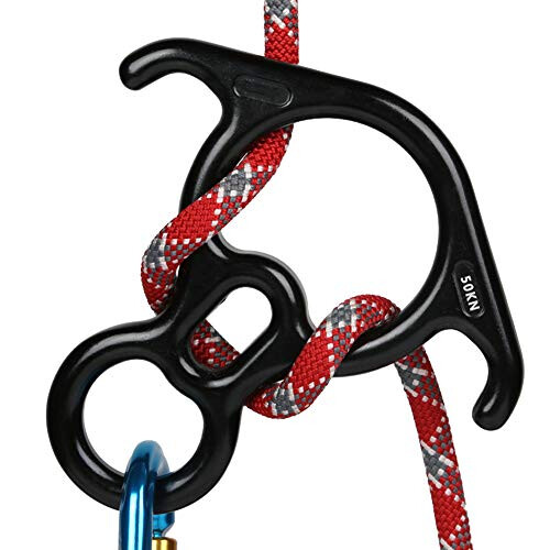 Alomejor ATC Descendeur Rappel Compact Double Corde - Assurage Haute Résistance En Alliage Alu-Magnésium Pour Alpinisme, Escalade Et Spéléo