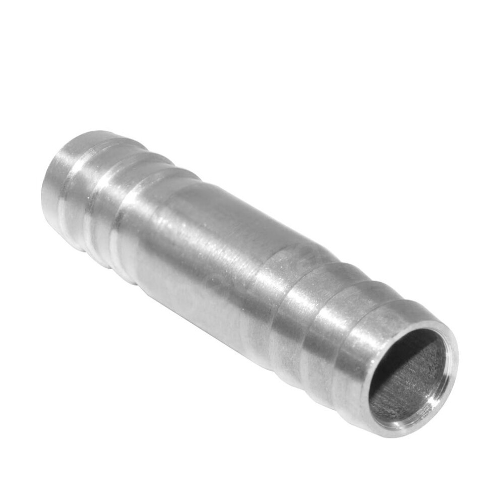 Beduan Stainless Steel 1-1/4 Hose Barb Splicer Mender Round Union Coupler Fitting 783710972743