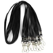 Bulkband Premium Cruise Lanyard Nylon Badge Lanyards ID-hllare Perfekt fr kontorsbarnlrare (svart 50-pack)