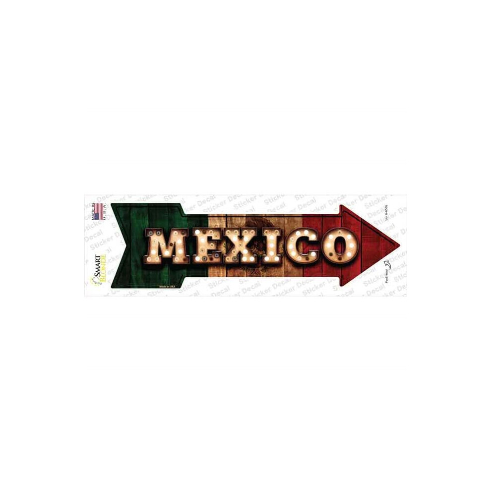 Smart Blonde A-650S-M Mexico Bulb Lettering Novelty Arrow Sticker Decal - Medium 731997830508