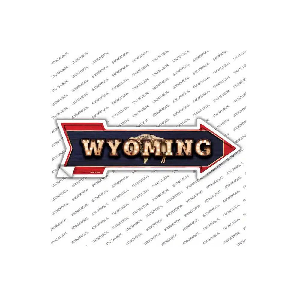 Smart Blonde A-630S-S Wyoming Bulb Lettering Novelty Arrow Sticker Decal - Small 731997830973