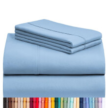 LuxClub Twin-Bettlaken – Weiche Twin-Bettlaken für Jungen und Mädchen, 4-teiliges Set mit tiefen Taschen, 45,7 cm, umweltfreundlich, knitterfrei,