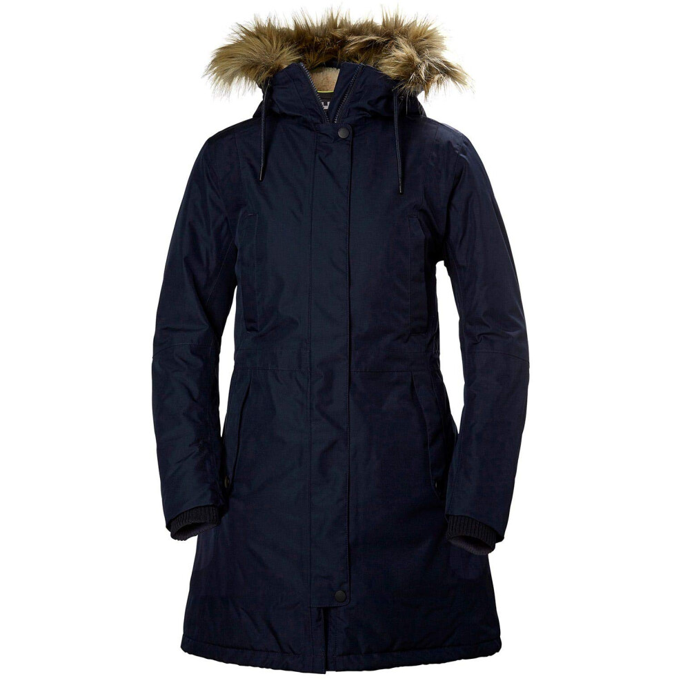 Helly Hansen Women's Mayen Waterproof Breathable Parka Insulated Hooded Jacket  597 Navy  Large