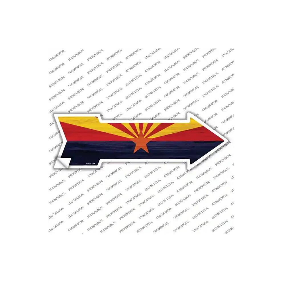 Smart Blonde A-524S-L Arizona State Flag Novelty Arrow Sticker Decal - Large 731997832861