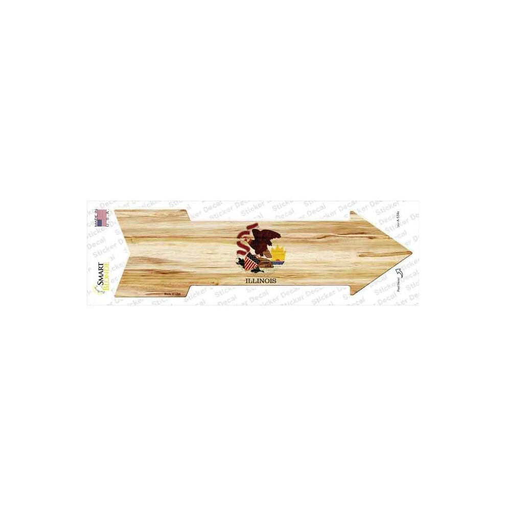 Smart Blonde A-534S-M Illinois State Flag Novelty Arrow Sticker Decal - Medium 731997832915