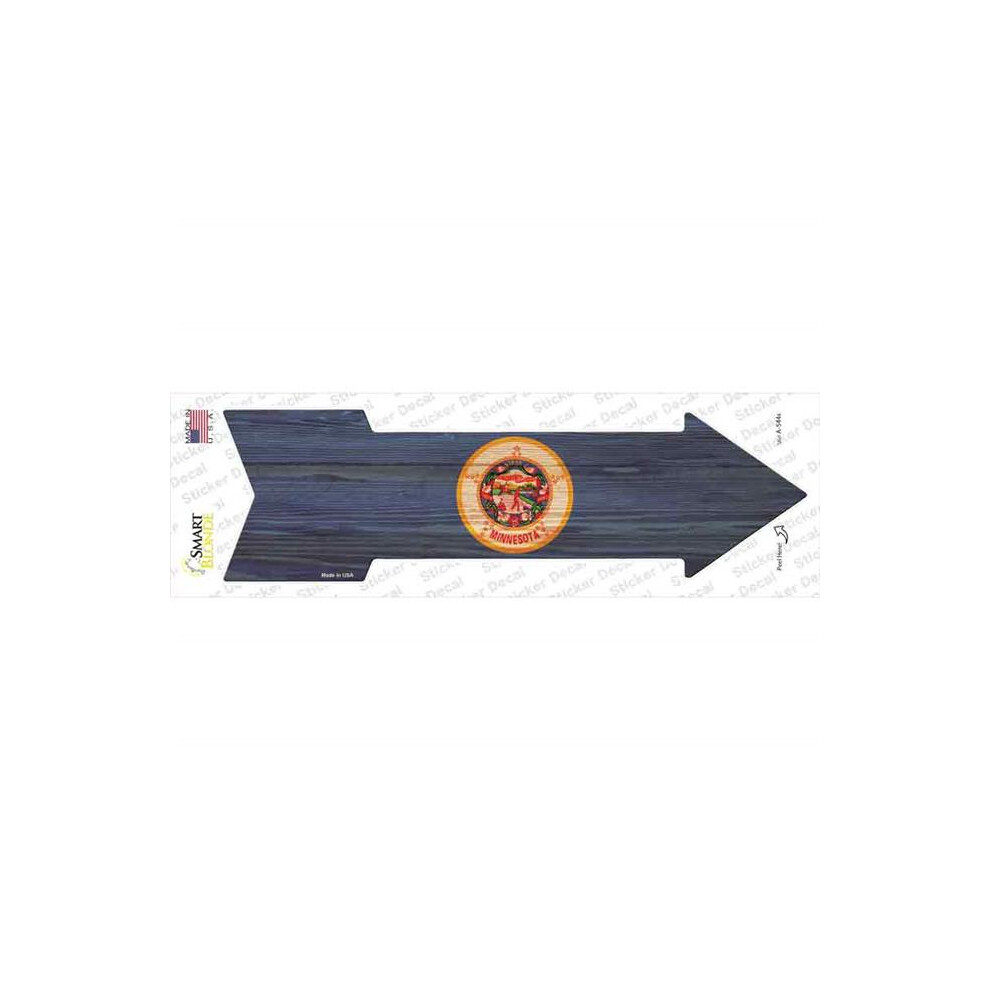 Smart Blonde A-544S-M Minnesota State Flag Novelty Arrow Sticker Decal - Medium 731997832960