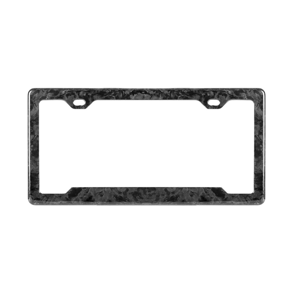 Real 100% Forged Glossy Carbon Fiber License Plate Frame Tag Cover Ff - D With Matching Screw Caps - 1 Frame Black 653718116619