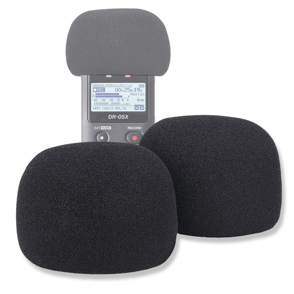 YOUSHARES 2 PCS DR05X Windscreen Foam Filter Fits Tascam DR-05X DR-05 Portable Digital Recorders DR05X Mic Windscreen Pop Filter