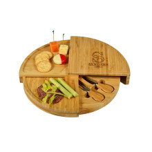 Picnic p? Ascot Custom Personaliseret indgraveret bambusost/charcuterie -bestyrelse - US Patenteret designet muligg?r alt i en opbevaring