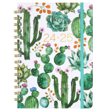 2024-2025 Planner - Week- en Maandplanner, Jul 2024 - Jun 2025, 8.5" x 6.4", Hardcover, Twin - Draadbinding