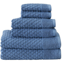 Great Bay Home Home 100% coton serviette et gousses de toilette Ensembles 2 serviettes de salle de bain 2 serviettes a main et 2 gouttes de lavag