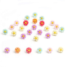 30 stuks kleine madeliefjesbloem punaises decoratieve hars bloem punaises bloem tekenspelden voor thuiskantoor prikbord prikbord fotowand