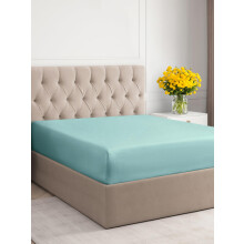 Queen Size Fitted Bed Sheet - Hotel Luxury Single Fitted Sheet Only - Fits Mattress Up to 16 - Extra Soft Wrinkle Free Breathable & Cooling - B