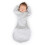SwaddleDesigns Σακάκι Μετάβασης με Μισά Μανίκια και Γάντια, Γκρί Ριγέ, M, 3-6μ, 14-21 κιλά 1