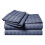 (WASHED BLUE, DOUBLE) Stripe Duvet Quilt Cover Set Single Double King 5
